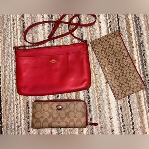 Coach East/West Pop Crossbody & Matching Wallet Bundle